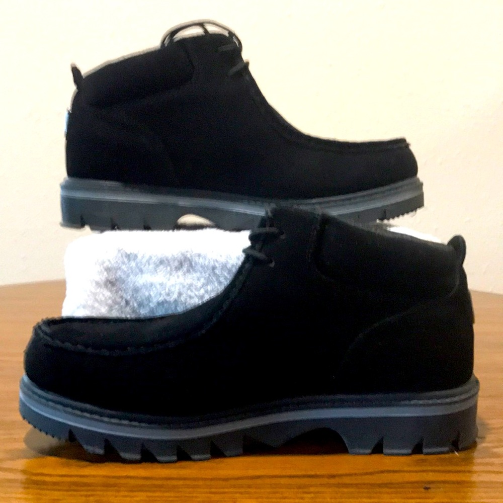 Black suede boots. Lugs!!!